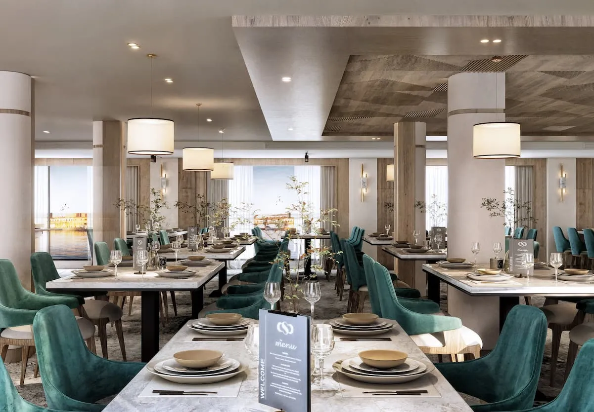 Restaurant aboard the Royal Princess Amira Nile cruise